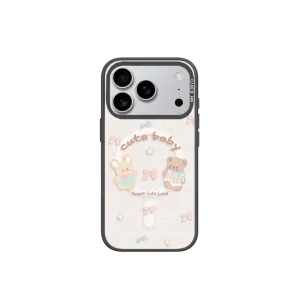 Stylish Shape Minimal Shield Texture Rabbit And Bear Imagisnap