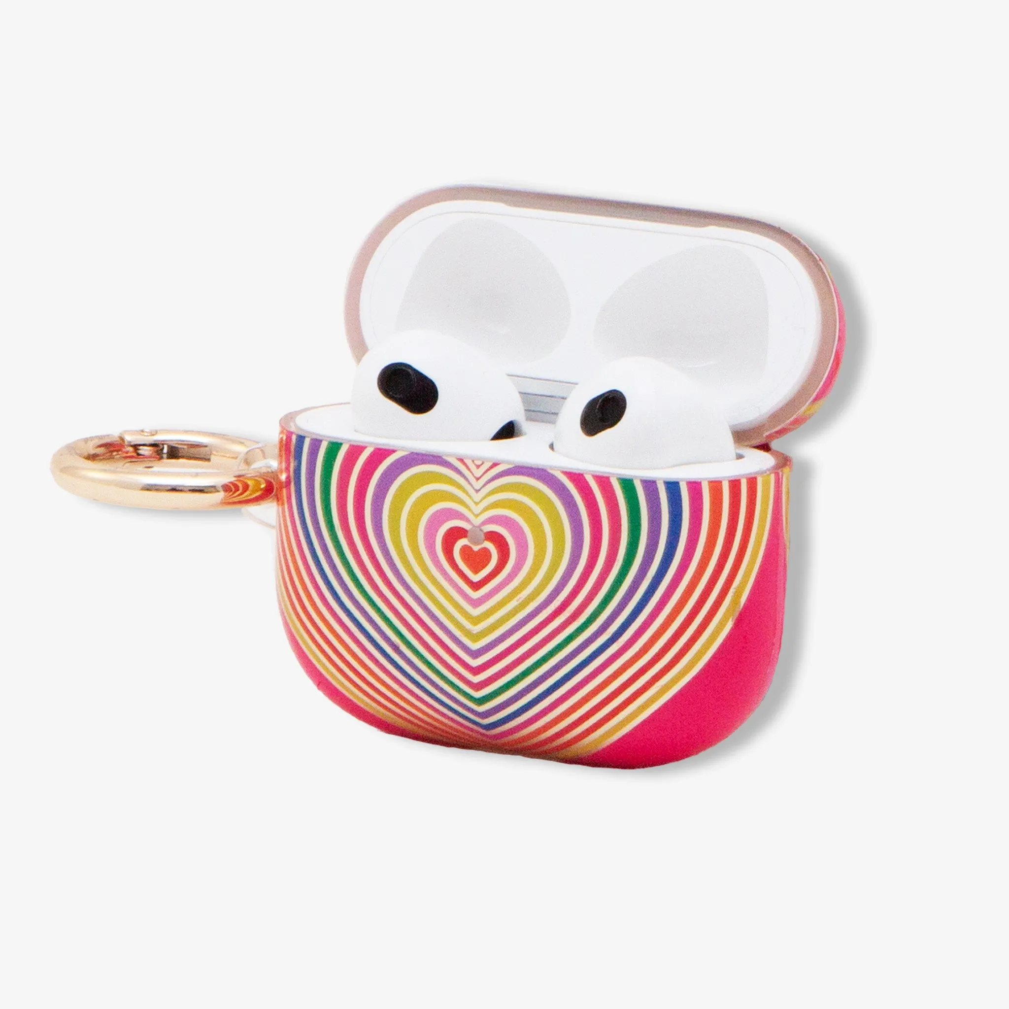 Sleek Modern Design stylish gift airpods protector Rainbow Hearts AirPods Case
