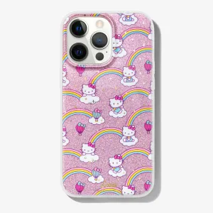 Rainbow Hello Kitty? MagSafe? Compatible iPhone Case Clear Back Stylish Layer Texture