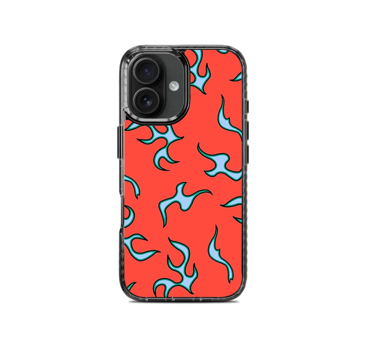 Soft Touch Red Flames Pattern Stride 2.0 Phone Case Cover