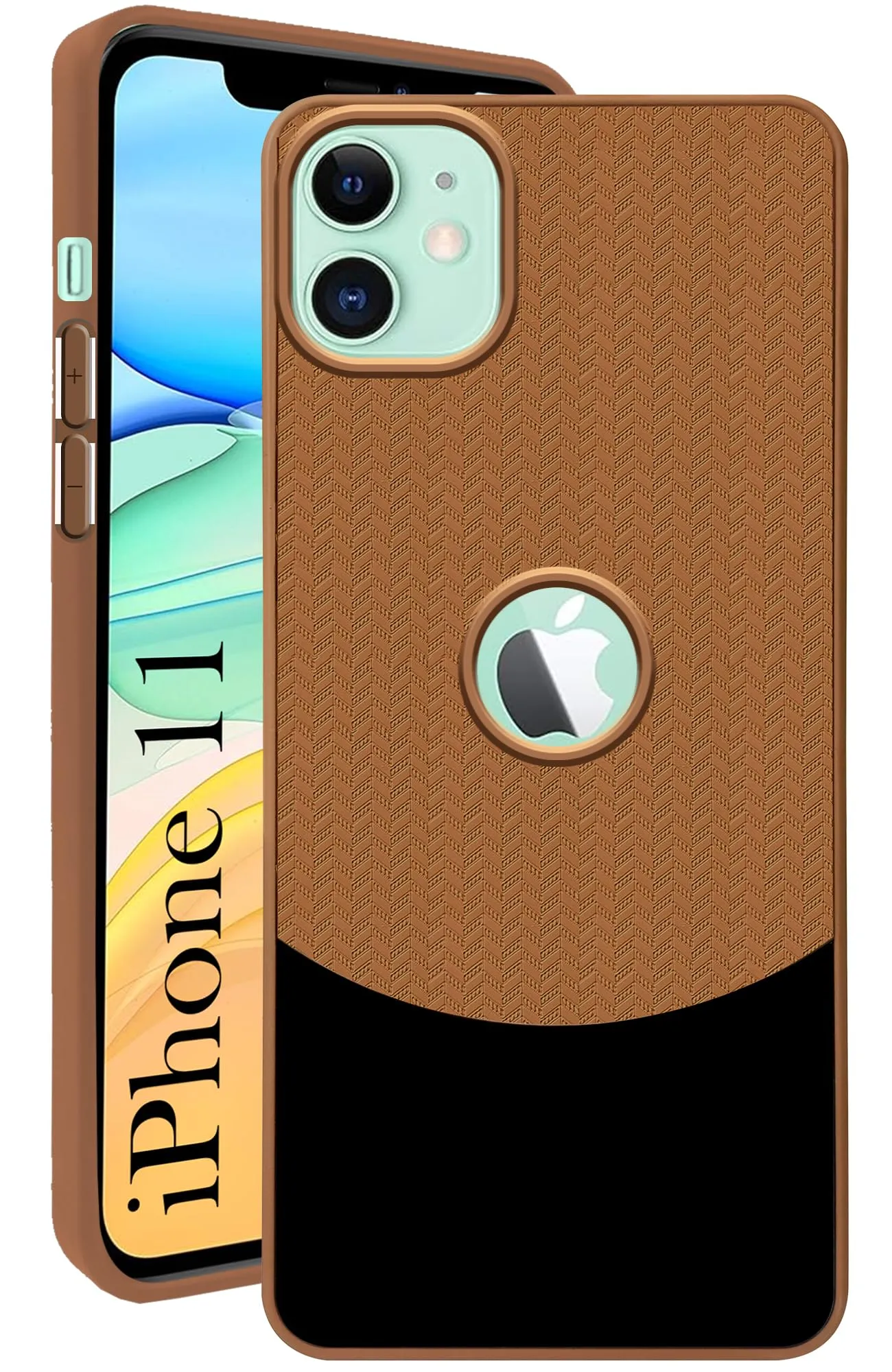 Compact Shell For Apple iPhone 11 Back Cover Case (Elegant PU Leather Finish | Premium Minimalist Professional | Camera Protection Bump)