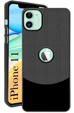 For Apple iPhone 11 Back Cover Case (Elegant PU Leather Finish | Premium Minimalist Professional | Camera Protection Bump) Minimal Protection High-End Detail