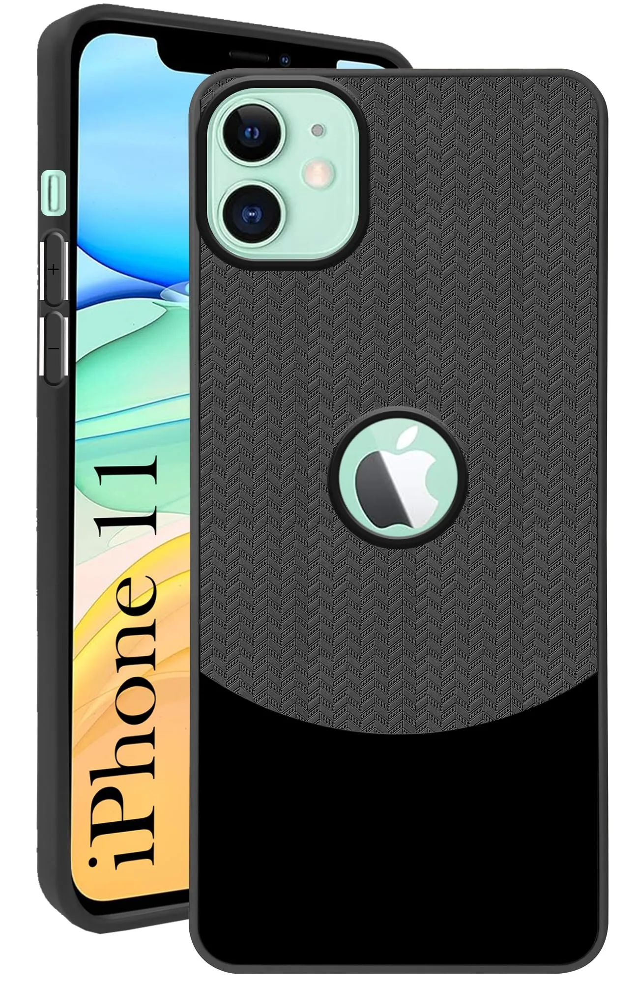 For Apple iPhone 11 Back Cover Case (Elegant PU Leather Finish | Premium Minimalist Professional | Camera Protection Bump) Minimal Protection High-End Detail