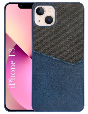 Light Structure For Apple iPhone 13 Back Cover Case (Dual PU Leather Stitch | Professional Minimalist | Soft and Flexible)