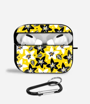 Black/White Floral Pattern Airpods Glass Case vivid neon ergonomic pocket silicone airpods protector