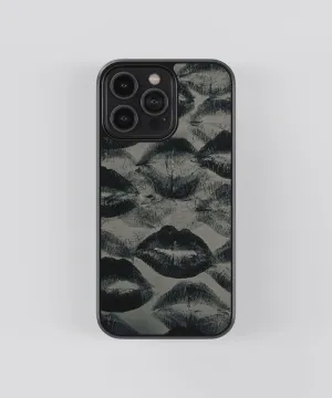 Protective Fit Smooth Finish Kisses Gothic (For Him) Glass Phone Case Cover