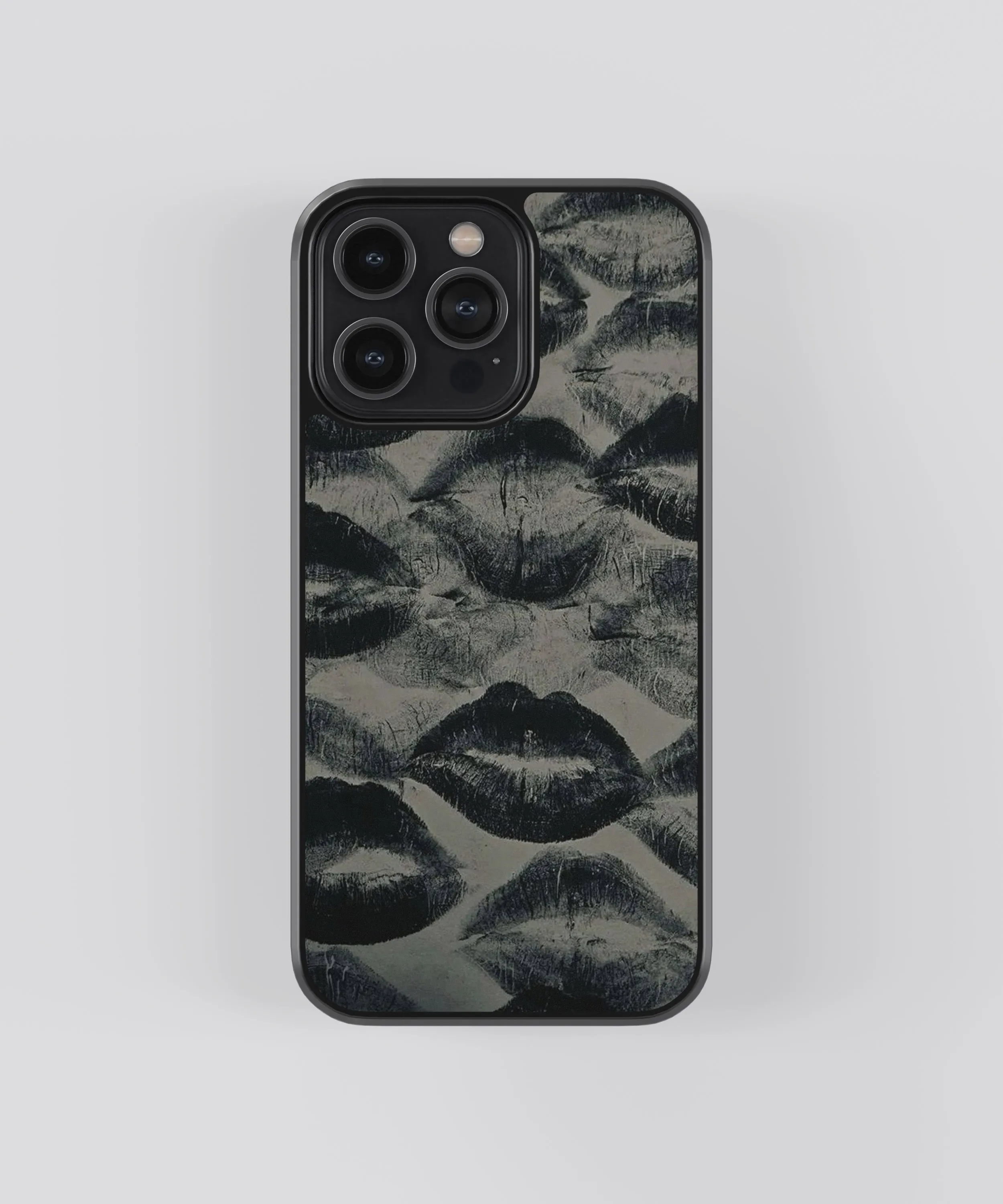 Protective Fit Smooth Finish Kisses Gothic (For Him) Glass Phone Case Cover