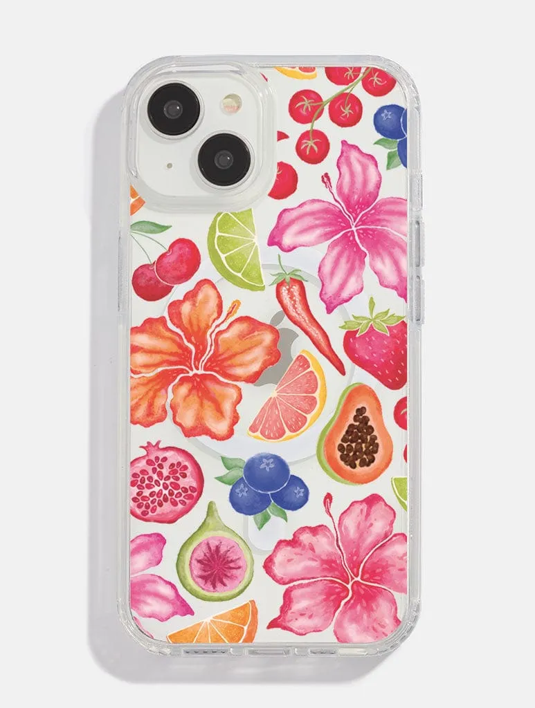 Exotic Fruit & Flowers MagSafe iPhone Case Lightweight texture Grip Assist