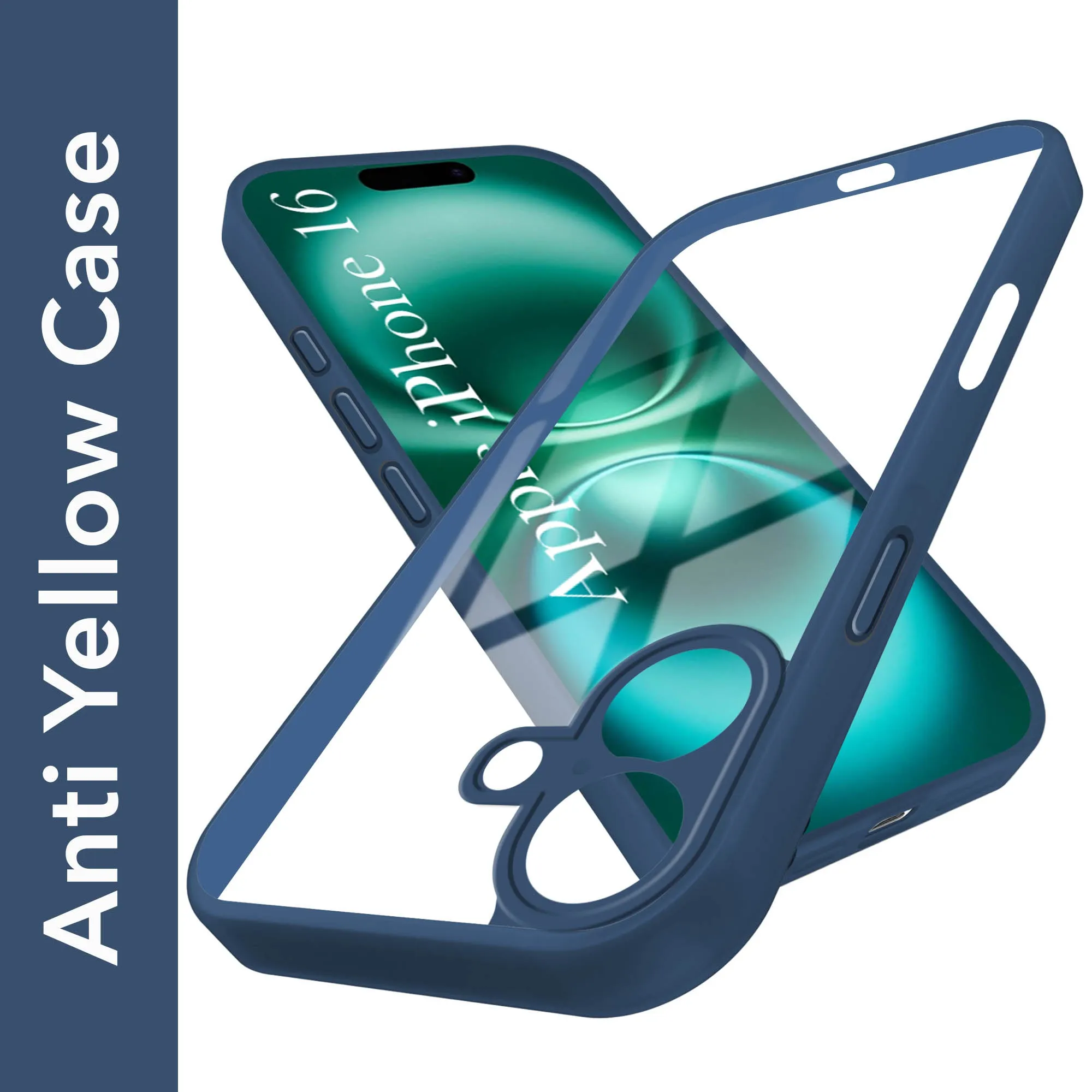 For Apple iPhone 16 Back Cover Case (Lifetime Anti Yellow | Anti Scratch | Crystal Clear Shockproof) Durable Accessory Shock Proof