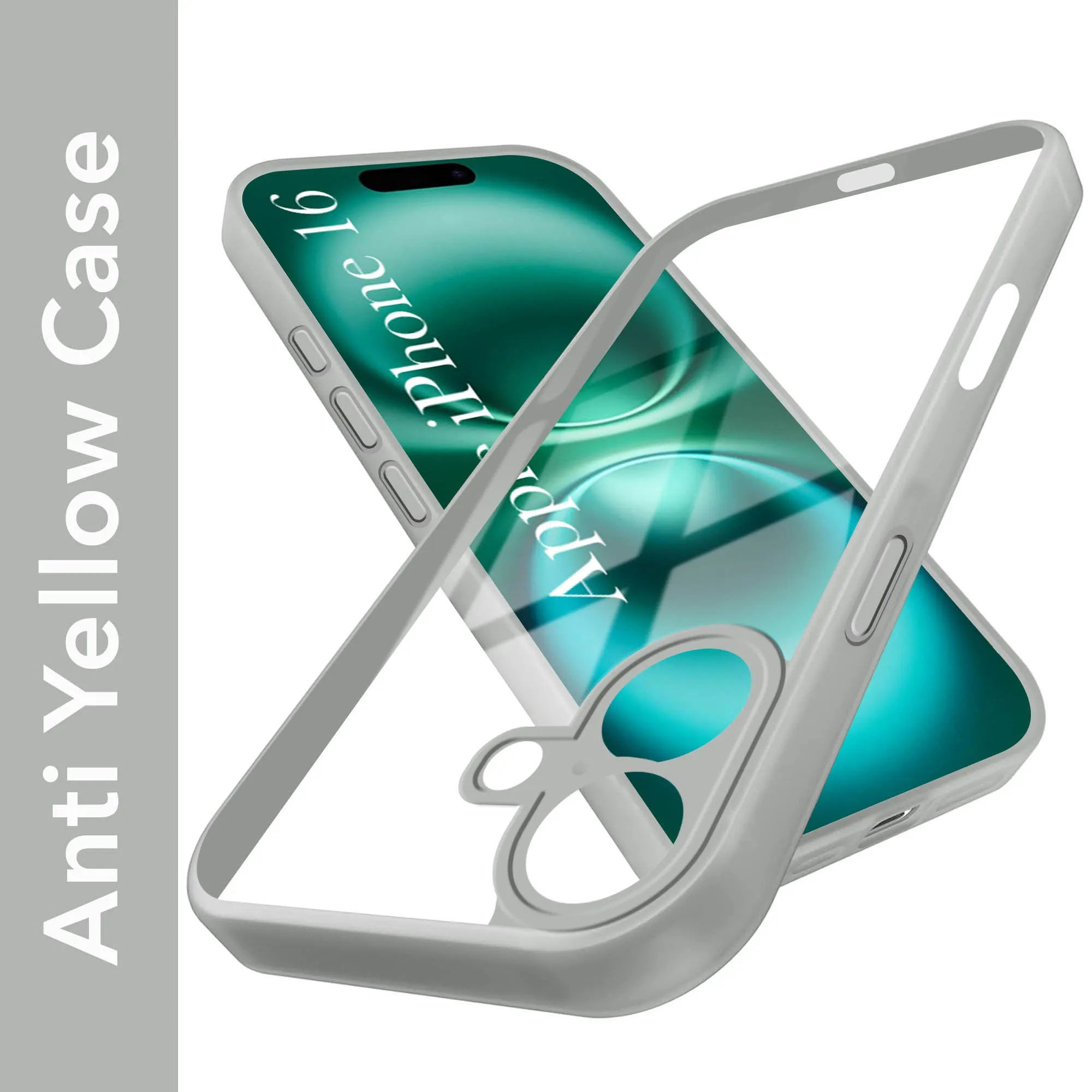 For Apple iPhone 16 Back Cover Case (Lifetime Anti Yellow | Anti Scratch | Crystal Clear Shockproof) Matte Look Elegant Style