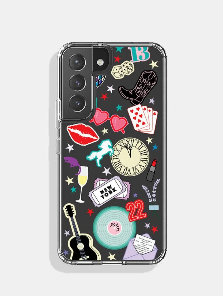 Taylor Sticker Android Case Matte Feel Color Accent