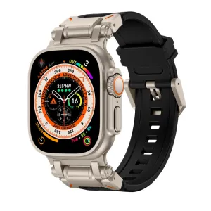 Daily practicality Apple Watch 'Explorer' TPU Strap (Black met Titanium)