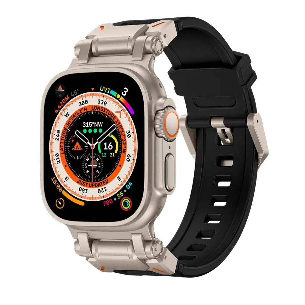 Daily practicality Apple Watch 'Explorer' TPU Strap (Black met Titanium)