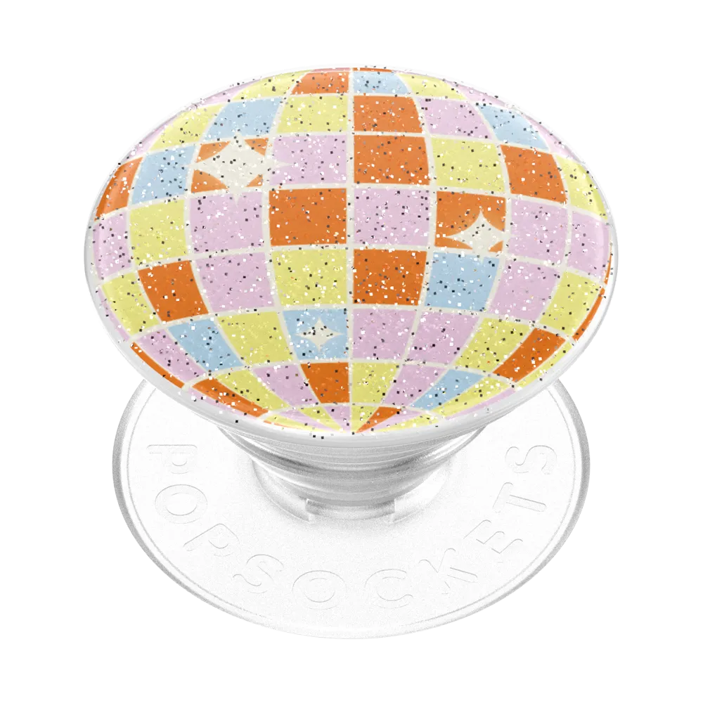 Retro Disco Glitter PopGrip Snap Lock Grip