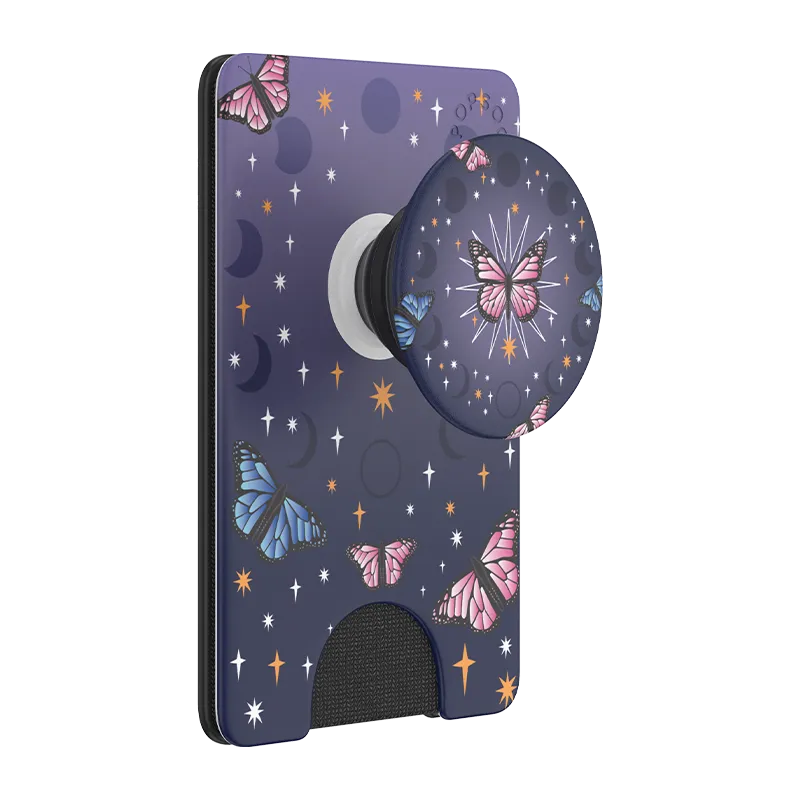 Retrograde Butterfly PopWallet  Pocket Organizer Snap