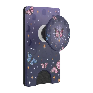 Retrograde Butterfly PopWallet  Pocket Organizer Snap