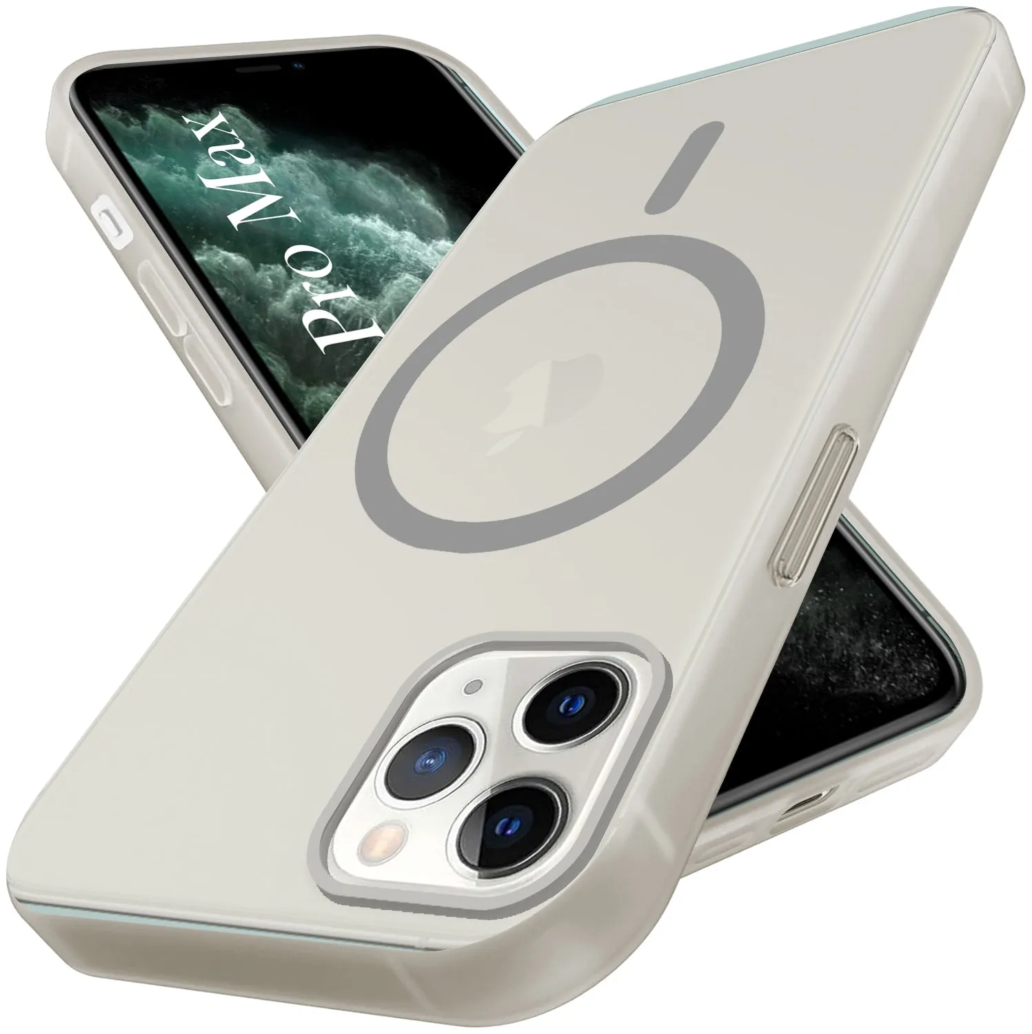 Soft Detail Vivid Gradient For Apple iPhone 11 Pro Max Back Cover Case (Frosted Matte Feel | MagSafe Compatible Wireless Charging | Polycarbonate Material)