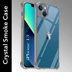For Apple iPhone 13  Back Cover (Shockproof Crystal Clear  Case |  Drop & Camera Protection | Hard Polycarbonate) Hybrid Texture Layer Soft Look Texture