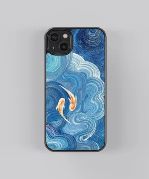Yin Yang Fishes Abstract Glass Phone Case Cover Rugged Frame