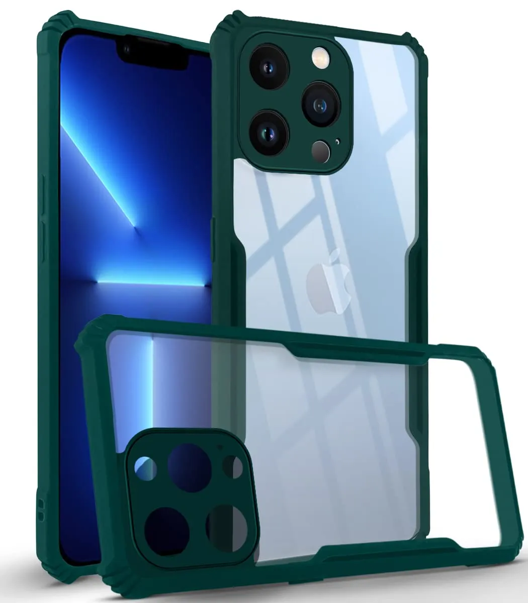 For Apple iPhone 13 Pro Max Back Cover Case (Textured Grip Design | Camera Protetion | Slim and Light Weight | Soft Touch and Feel) Carbon Fiber