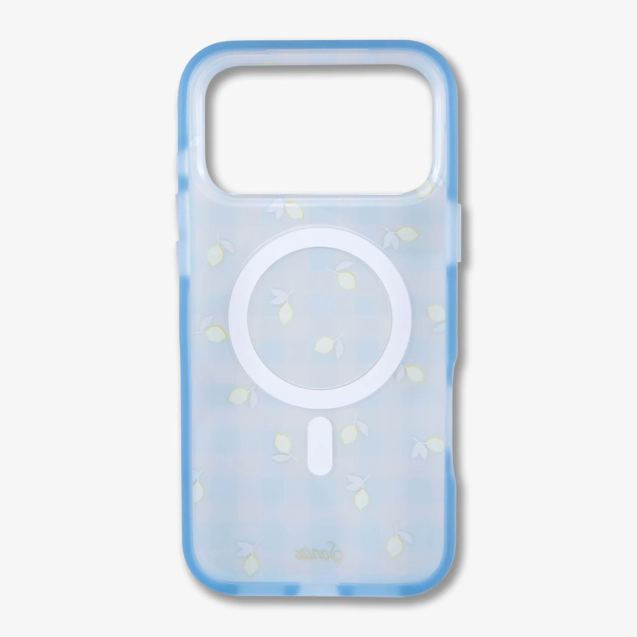 Lemon Gingham MagSafe? Compatible iPhone Case Hybrid Edge Finish Polished Texture Finish