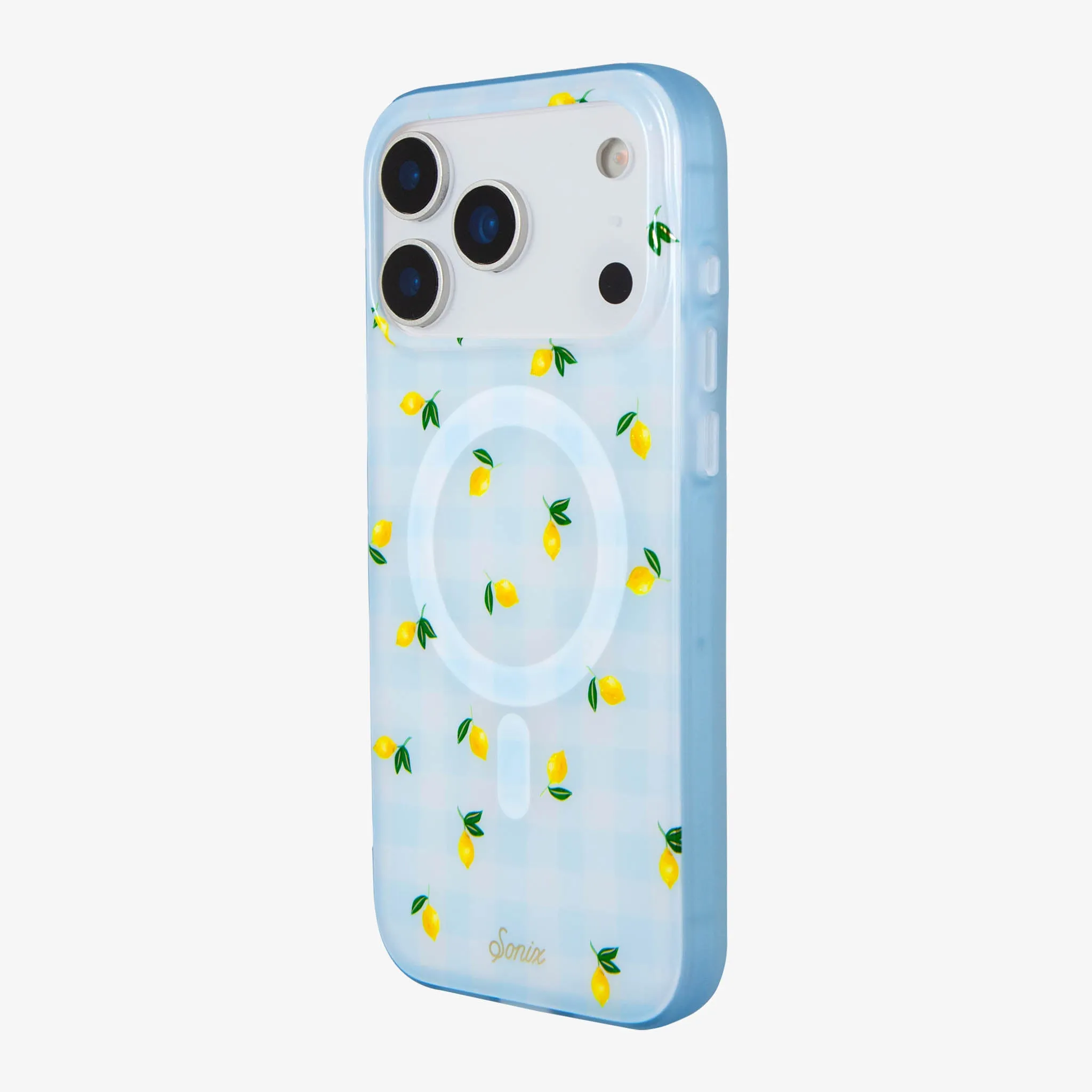Lemon Gingham MagSafe? Compatible iPhone Case Polished Surface Texture Universal Design