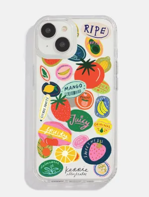 Kerrie Illustrates x Skinnydip Fruit Stickers MagSafe iPhone Case Practical Accessory