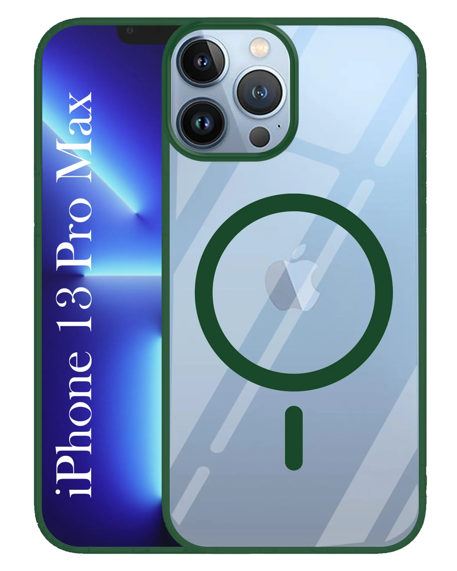 For Apple iPhone 13 Pro Max  Back Cover Case (MagSafe Compatible Wireless Charging | Hybrid Camera Bump Protection | Shockproof Polycarbonate Material) Daily Grip Smooth Layer