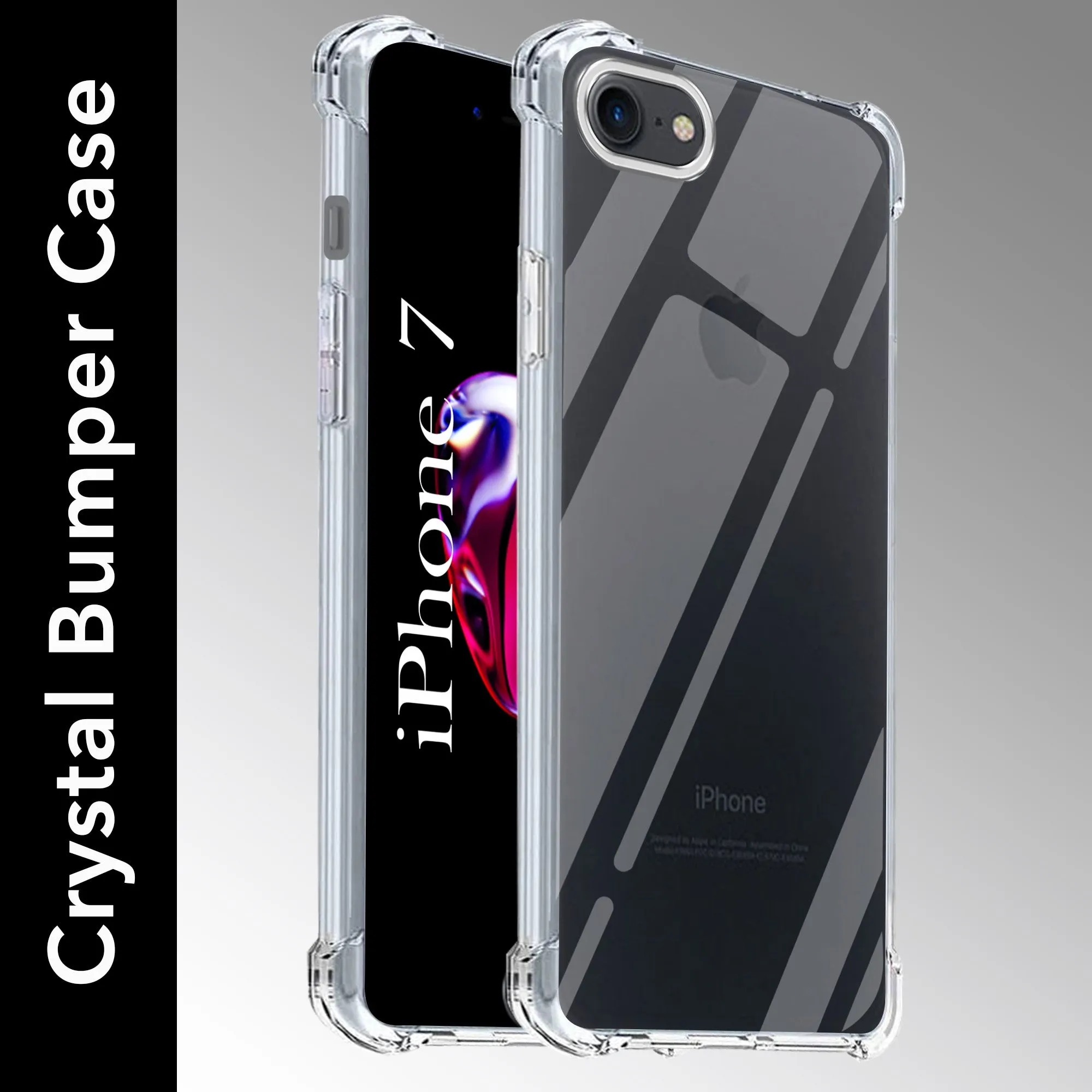 Lightweight Build Quality For Apple iPhone 7 | iPhone 8 Back Cover (Shockproof Crystal Clear Case |  Drop & Camera Protection | Hard Polycarbonate)