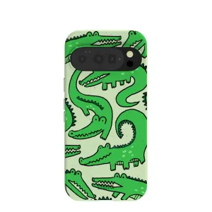 Sage Green Croc a Doodle Google Pixel 10/10 Pro Case Hand Feel