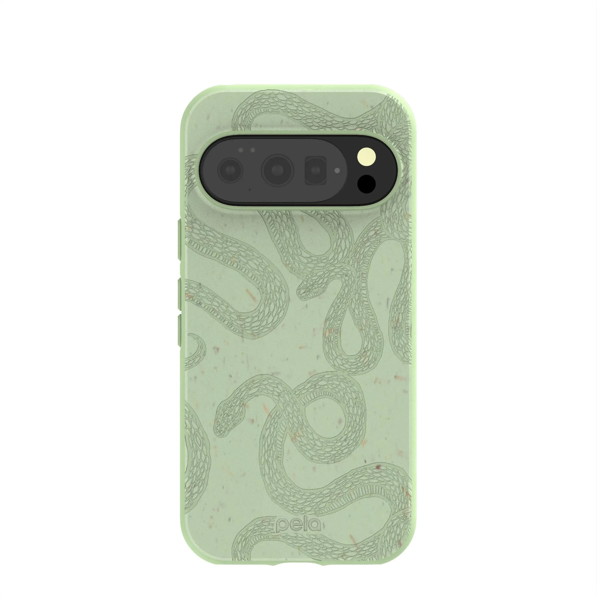 Premium Touch Luxury Finish Texture Sage Green Snaky Google Pixel 10/10 Pro Case
