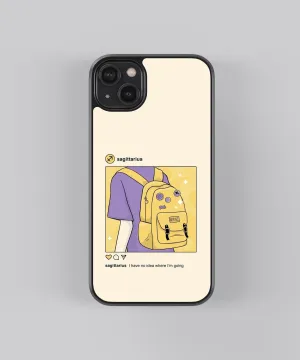 Minimal Style Hybrid Material Build Sagittarius Quirky Aesthetic Zodiac Sign Glass Phone Case Cover