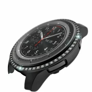 Samsung Galaxy Watch 42mm Diamond PC Case (Black) Waterproof Case TPU Edge