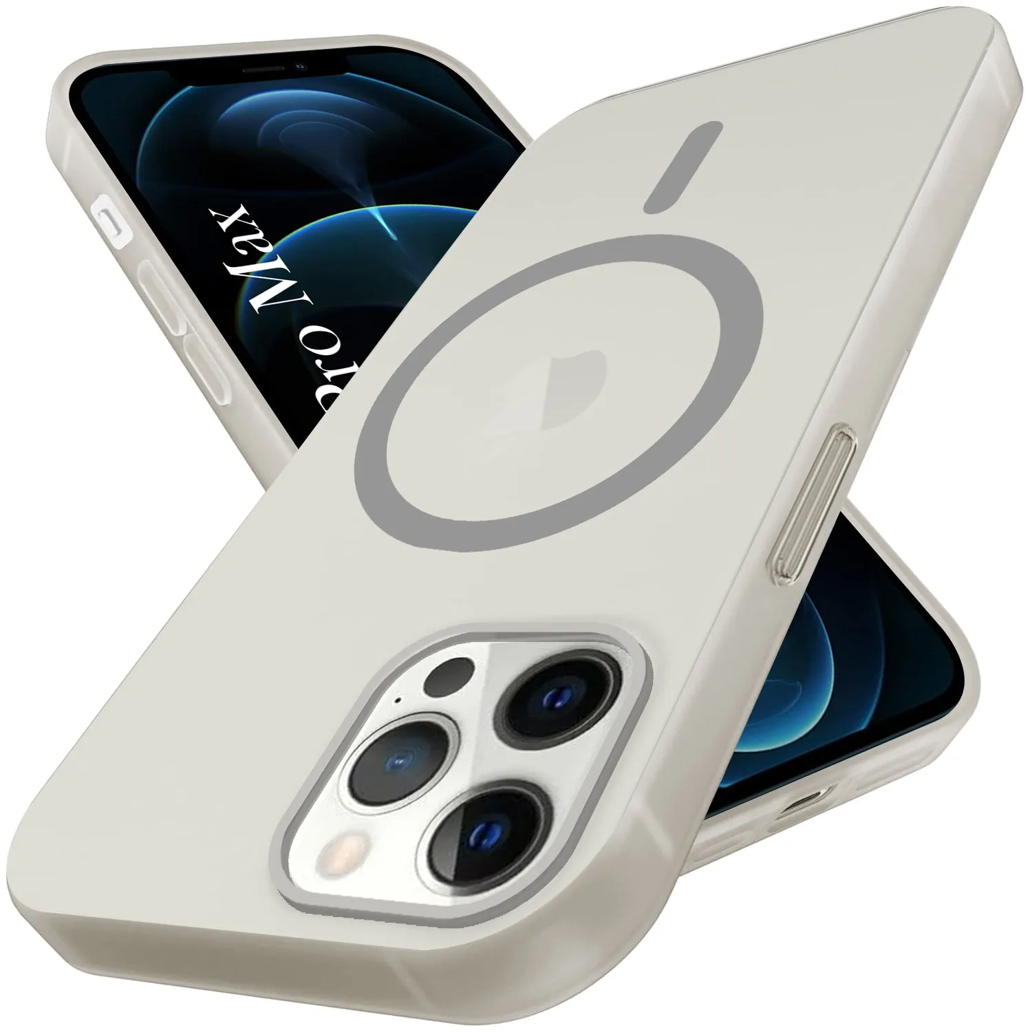 Durable Protection Layer Comfort Build For Apple iPhone 12 Pro Max Back Cover Case (Frosted Matte Feel | MagSafe Compatible Wireless Charging | Polycarbonate Material)