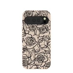 Seashell Inked Blooms Google Pixel 10/10 Pro Case Lightweight Feel