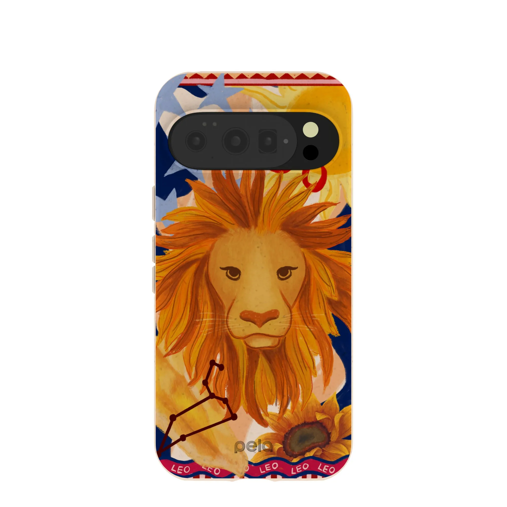 Textured Surface Color Accent Seashell Leo Lion Google Pixel 10/10 Pro Case
