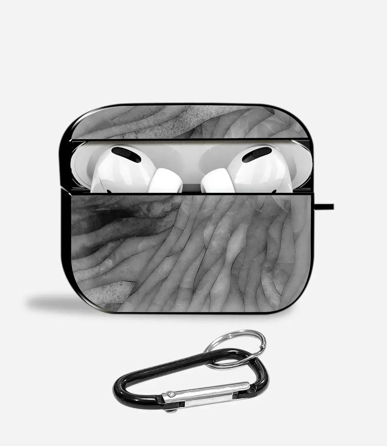 Shadow Wave Marble Aipods Glass Case everyday business companion