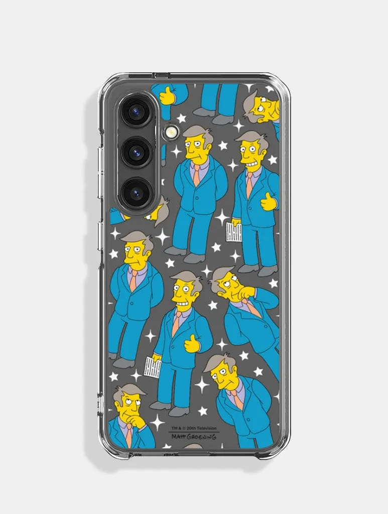 Clear Texture Strong Outline The Simpsons X Skinnydip Principal Skinner Android Case