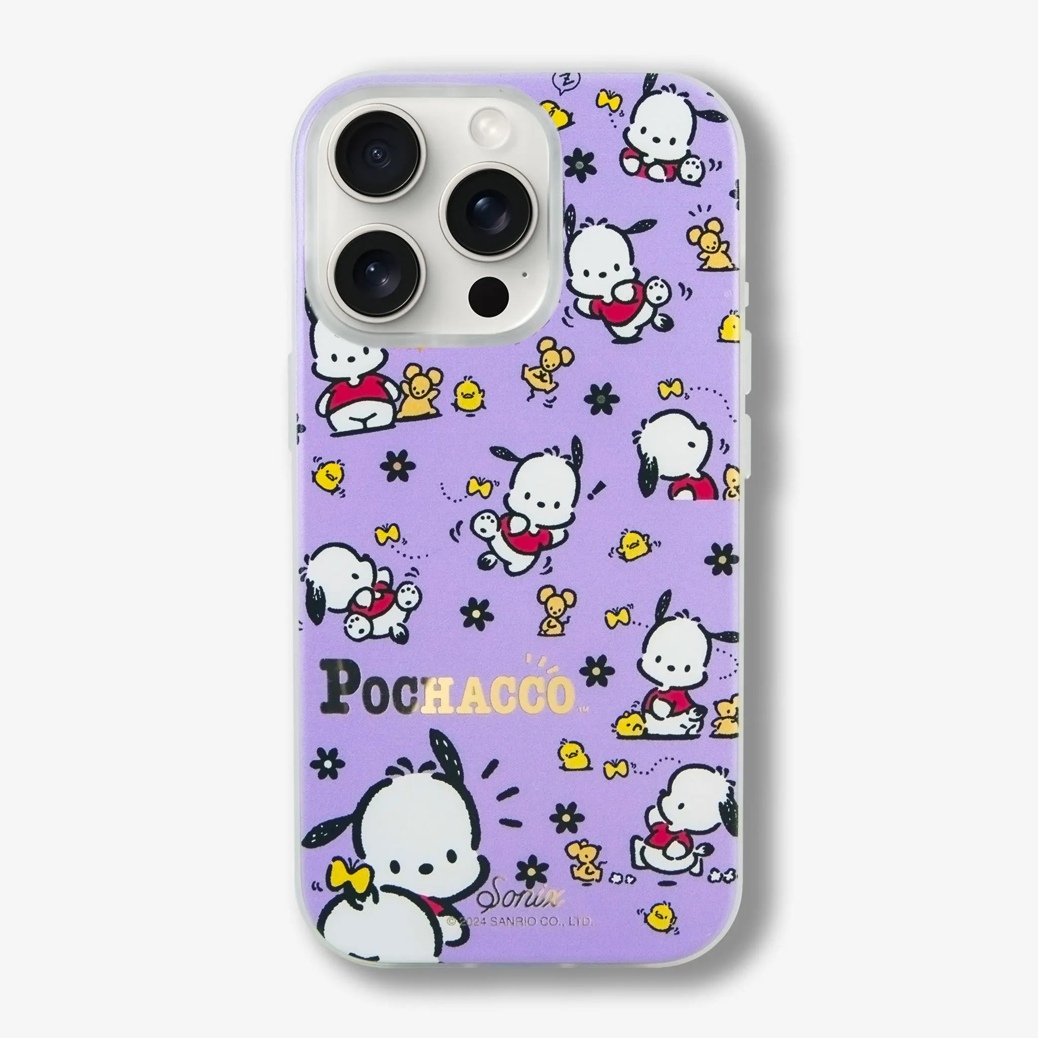 Hybrid Grip Finish Pochacco? Character Poses MagSafe? Compatible iPhone Case