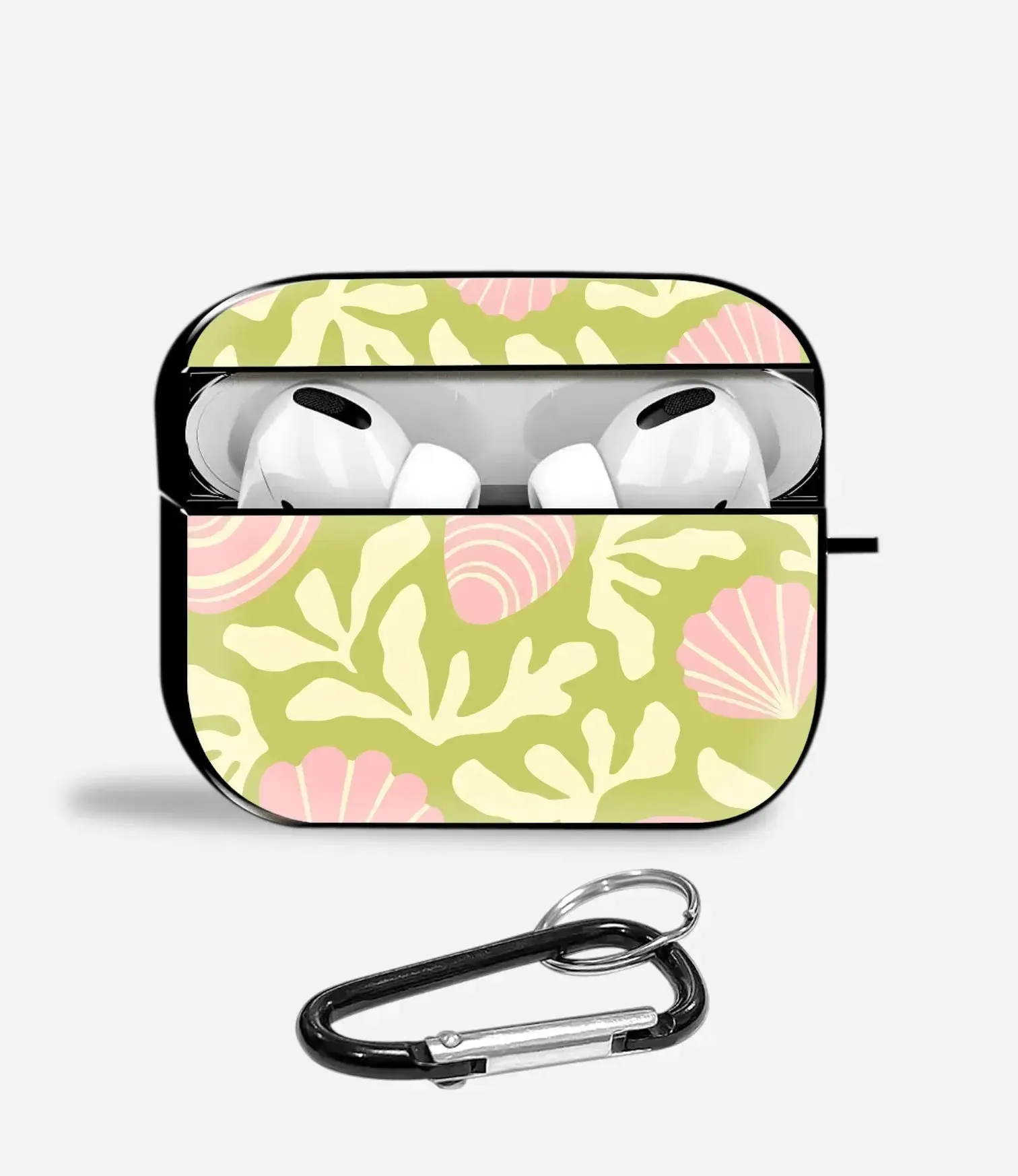 Fashion Modern Shell Coastal Pastels Aipods Glass Case