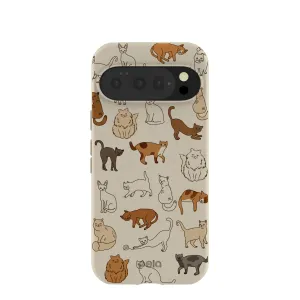Color Gradient London Fog Kitty Cats Google Pixel 10/10 Pro Case
