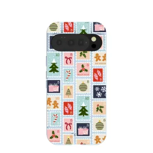 Soft Layer Texture Powder Blue Noel Stamps Google Pixel 10/10 Pro Case