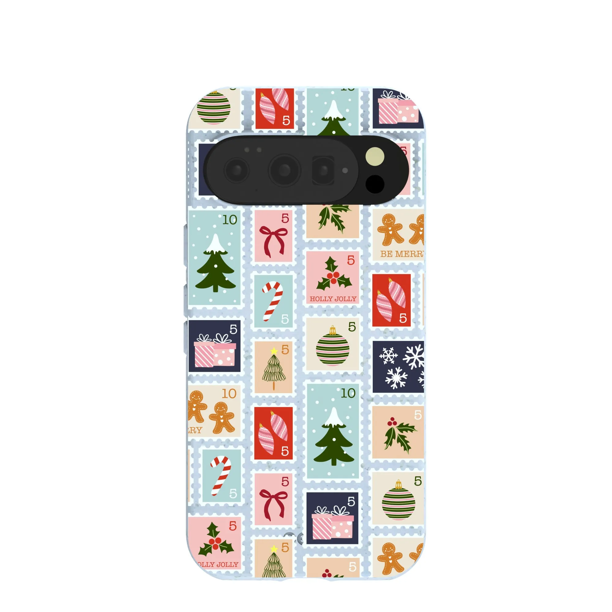 Soft Layer Texture Powder Blue Noel Stamps Google Pixel 10/10 Pro Case