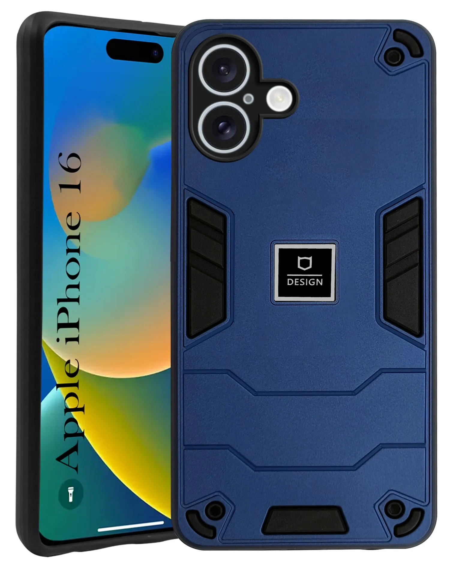 Protective Form Fit Heat dissipation For Apple iPhone 16 Back Cover Case (Lightweight Hybrid Shockproof Polycarbonate)