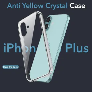 Casual Look Compact Look For Apple iPhone 16 Plus Back Cover (Hard Anti Yellow Clear Case | Drop & Camera Protection | Shockproof Polycarbonate)