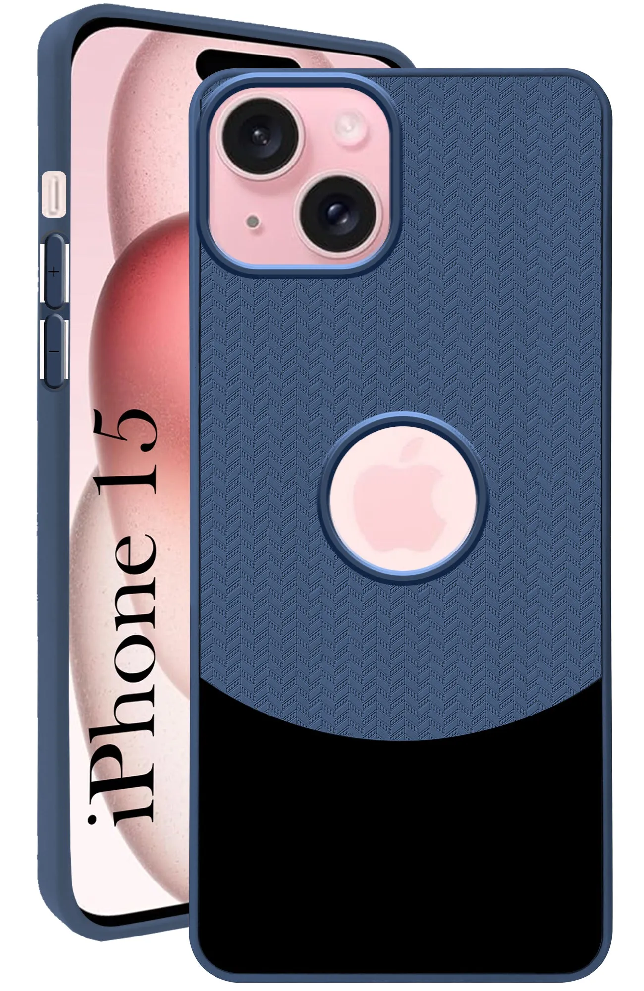 For Apple iPhone 15 Back Cover Case (Elegant PU Leather Finish | Premium Minimalist Professional | Camera Protection Bump) Slim Feel