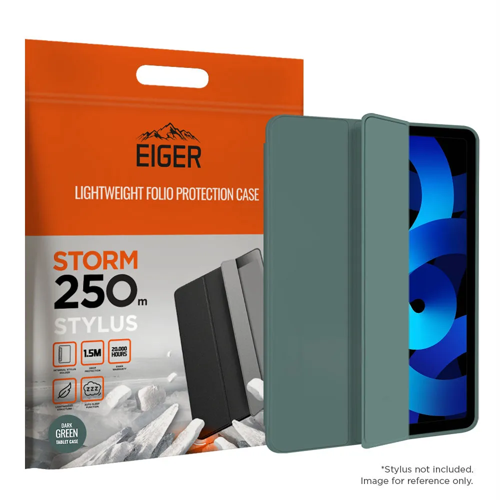 Eiger Storm 250m Stylus Case for Apple iPad Air (2022) in Dark Green Tablet Holder