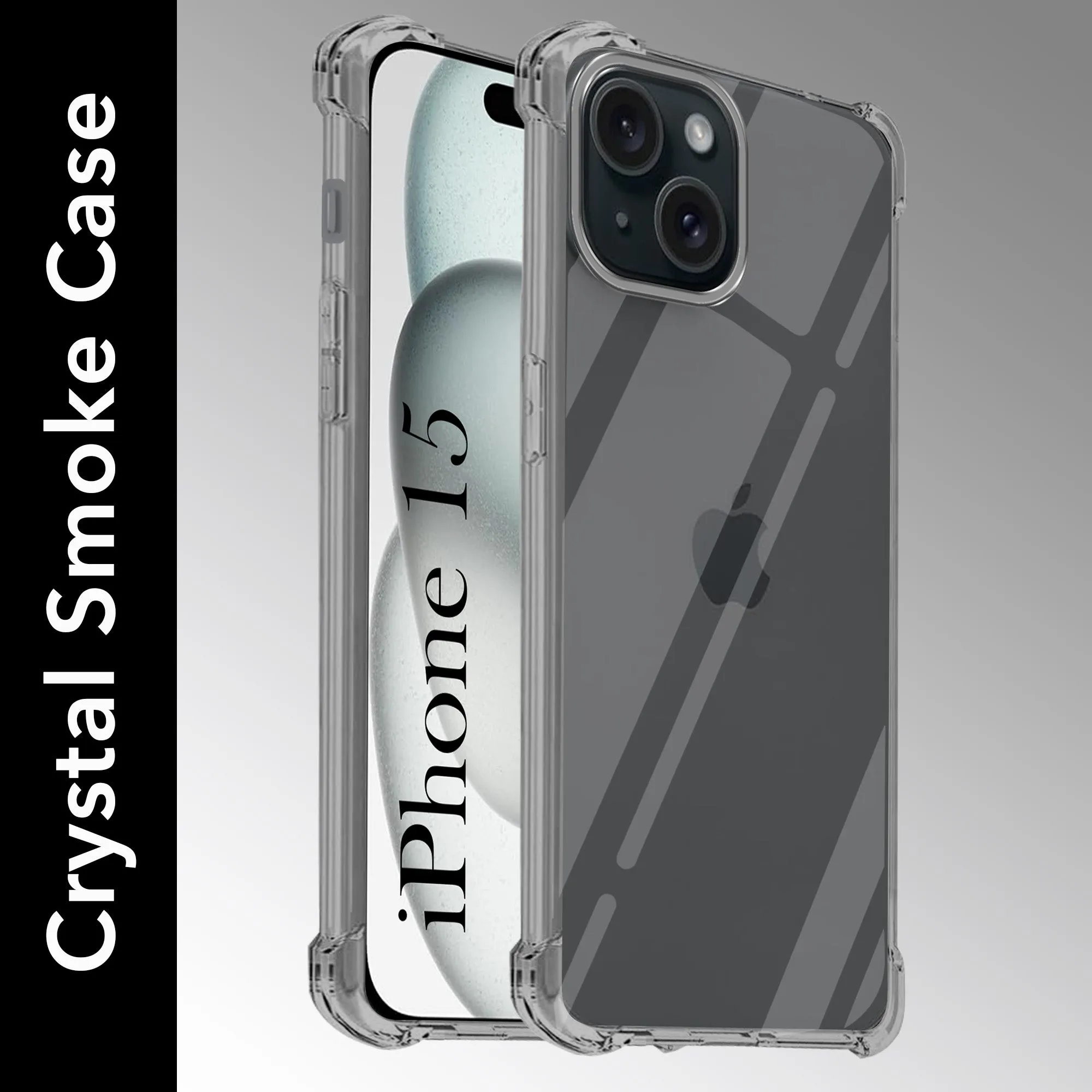 For Apple iPhone 15 Back Cover (Shockproof Crystal Clear Case |  Drop & Camera Protection | Hard Polycarbonate) Easy Removal