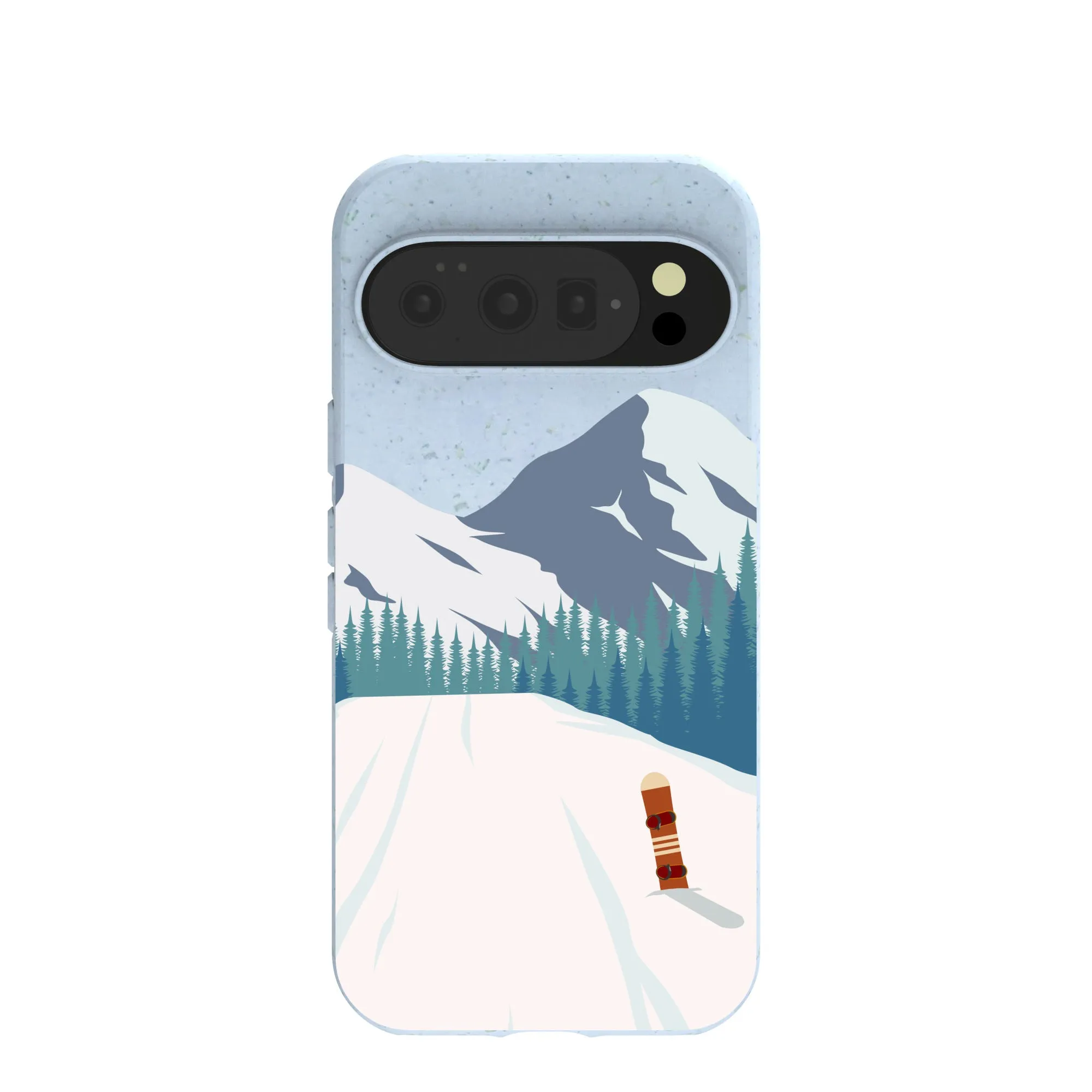 Powder Blue Shredding Peaks Google Pixel 10/10 Pro Case Durable Material Glossy Texture Layer