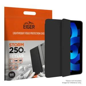 Tablet Sleeve Armor durable TPU bumper Eiger Storm 250m Stylus Case for Apple iPad Air (2022) in Black